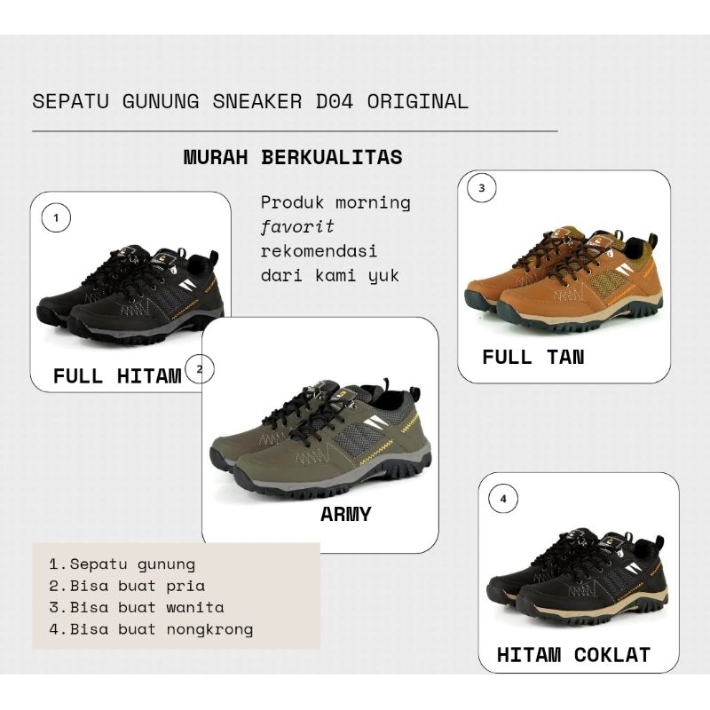 sepatu gunung/sepatu gunung pria/sepatu kerja proyek/sepatu gunung hiking/sepatu gunung wanita/sepat
