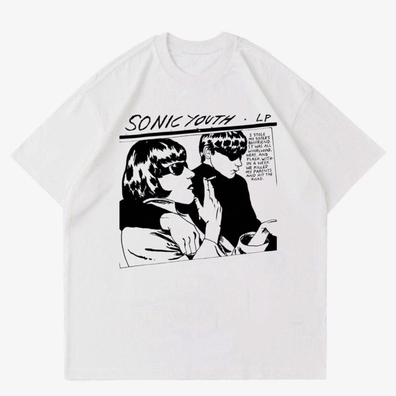 KAOS BAJU BAND SONIC YOUTH - GOO | T-SHIRT BAND SONIC YOUTH VINTAGE | BAJU BAND PRIA PUTIH SONIC YOU