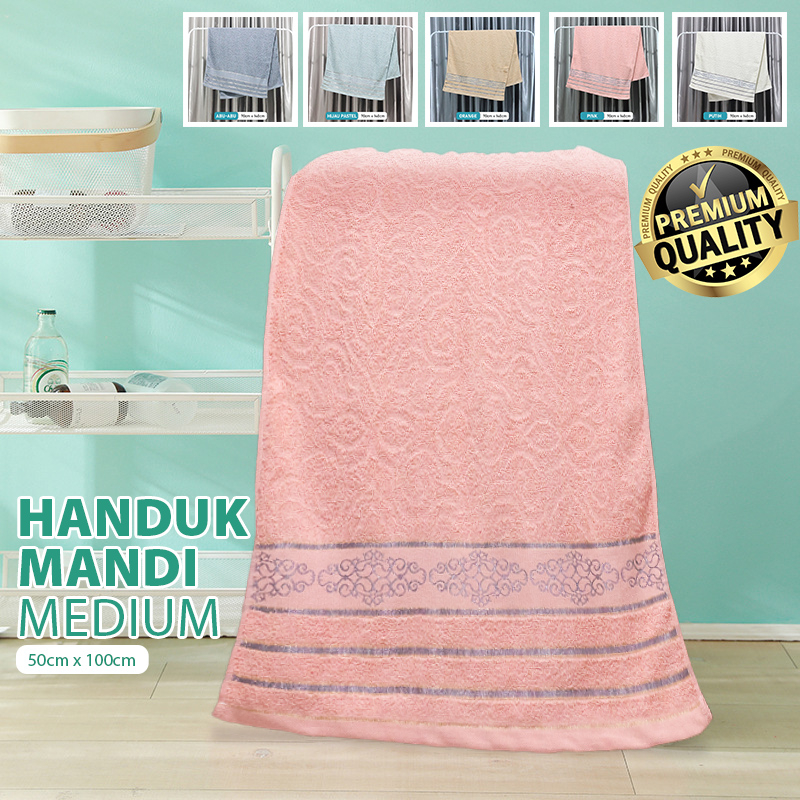 Handuk Mandi Besar Bahan Katun Minimalis Praktis Dan Murah Ukuran 100cm x 50cm - J3B3