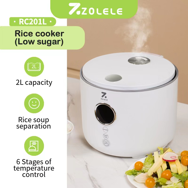 ZOLELE RC201L Penanak Nasi Low Sugar Rice Cooker 2L Multi-function Cooker Non-Stick Inner Pot With Steamer