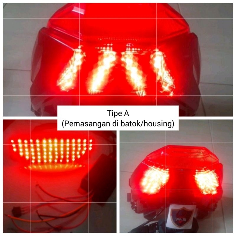 lampu rem running vario 160, 10 mode otomatis &amp; manual,rem kedip &amp; stay