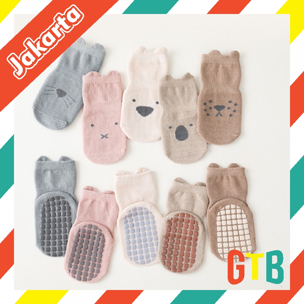 ❤️GTB❤️ Kaos Kaki Anak Perempuan Anti Slip Motif Animal Lucu KK074