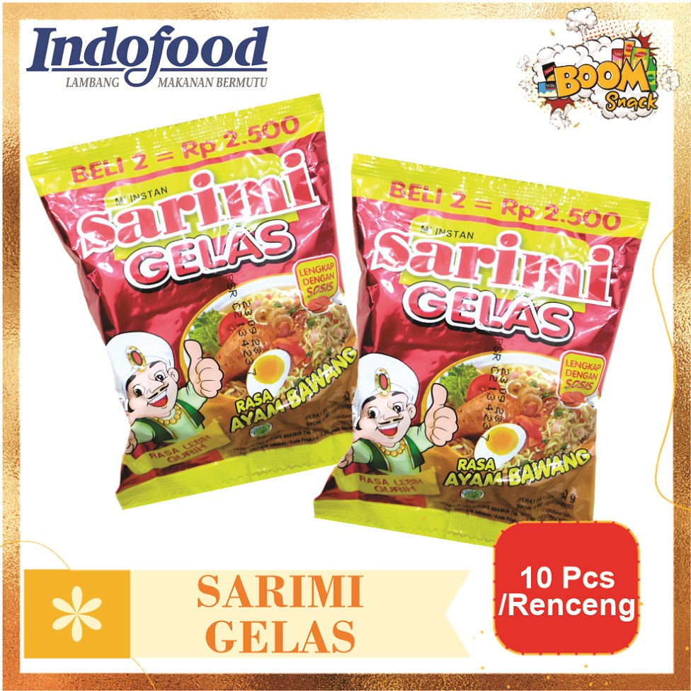 

2Xbtygneal Sakha Snack ) Sarimi Gelas Renceng Isi 10Pcs