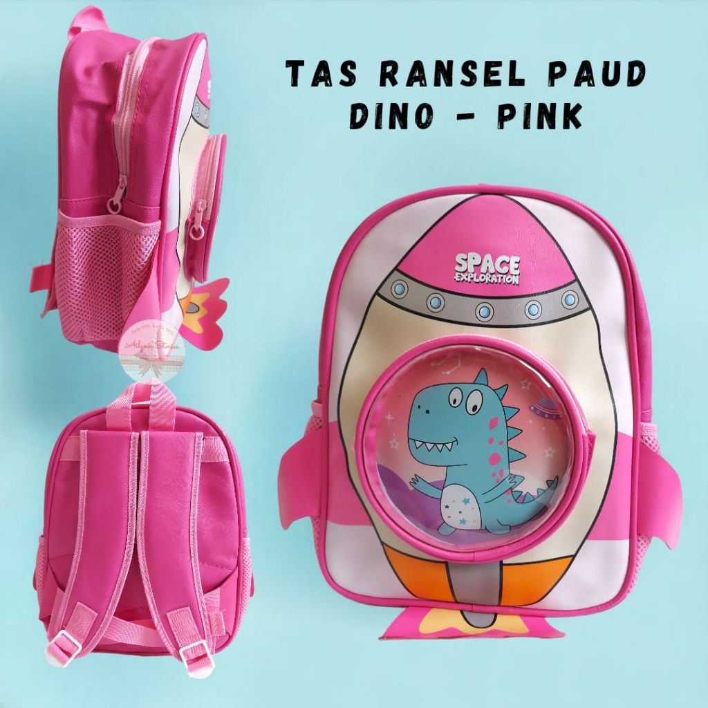 Tas Ransel Anak Perempuan &amp; Laki-laki PAUD DINO Kualitas Premium