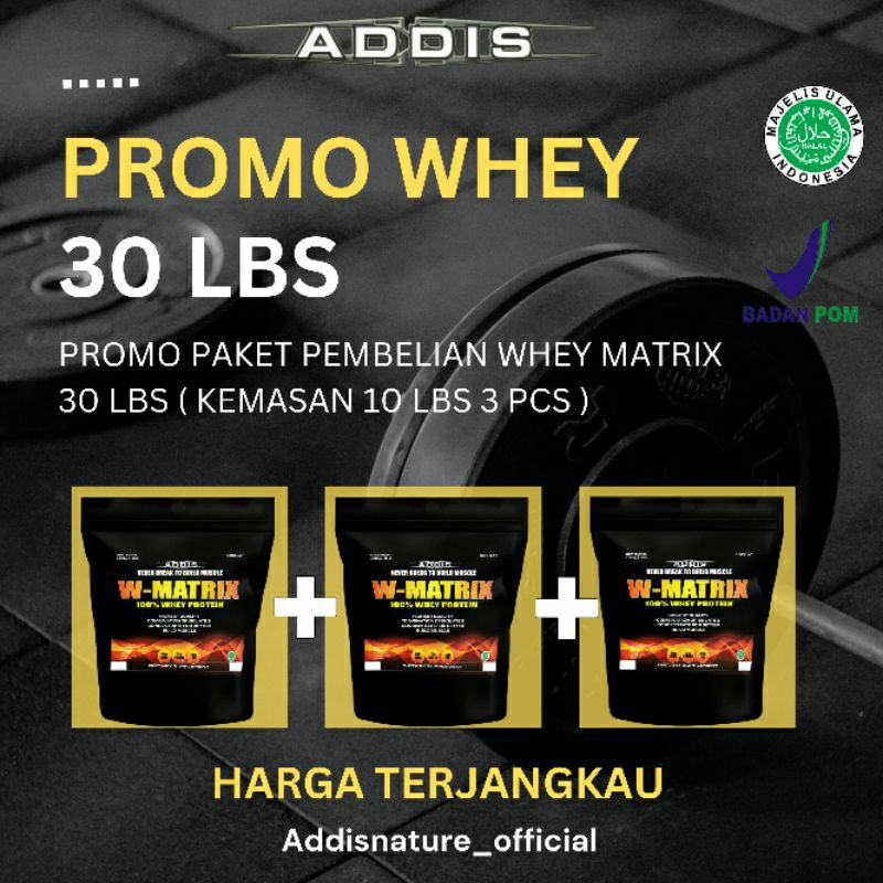 ADDIS WHEY PROTEIN BLEND 30 LBS BPOM HALAL EVOLENE