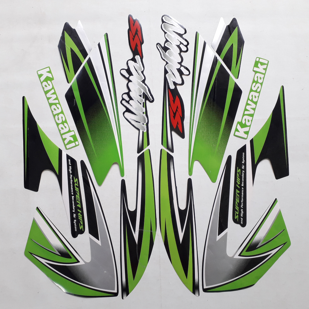 sticker striping motor ninja ss 2010 hijau