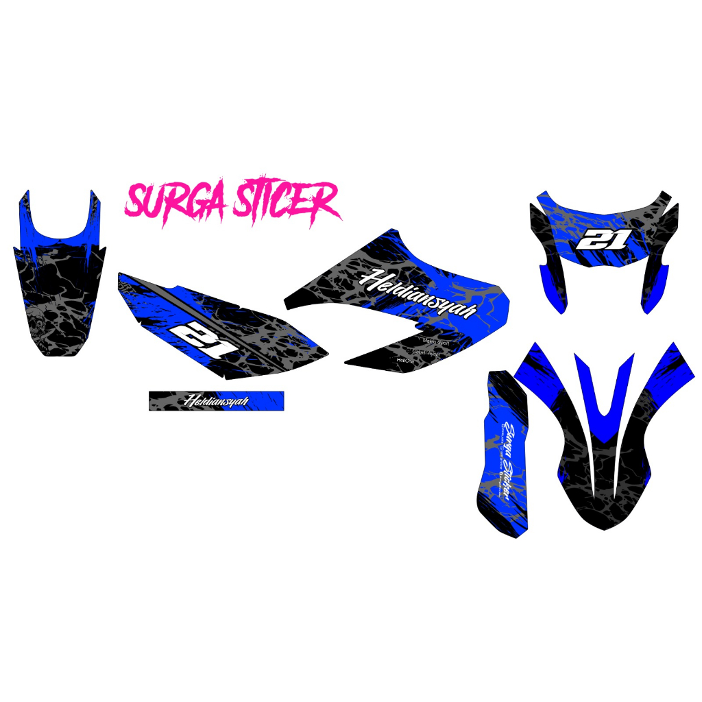 Decal sticker motor wr 155 fullbody keren simple kekinian