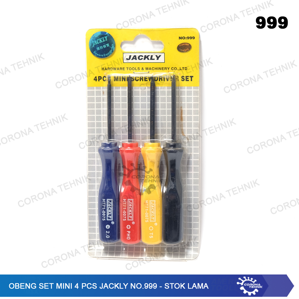 Stok Lama - Obeng Set Mini 4 Pcs Jackly No.999