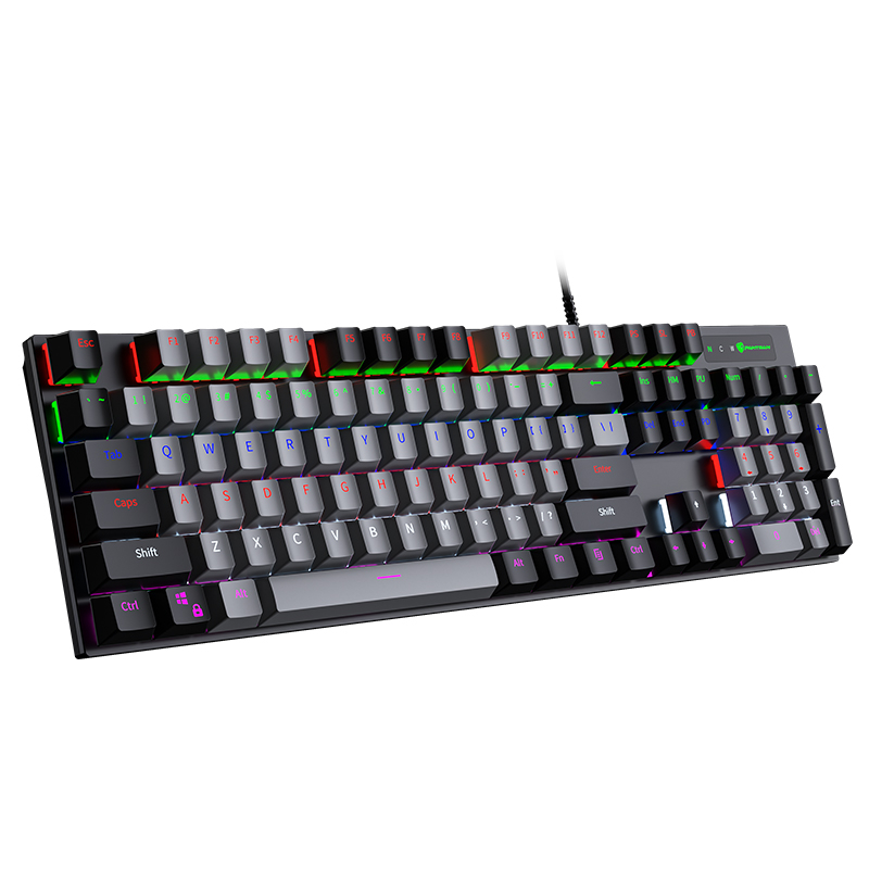 【COD】Viqoo LD-401 RGB Real Mechanical Gaming Single Keyboard Wired 7 Color RGB LED Light Keyboard - G29