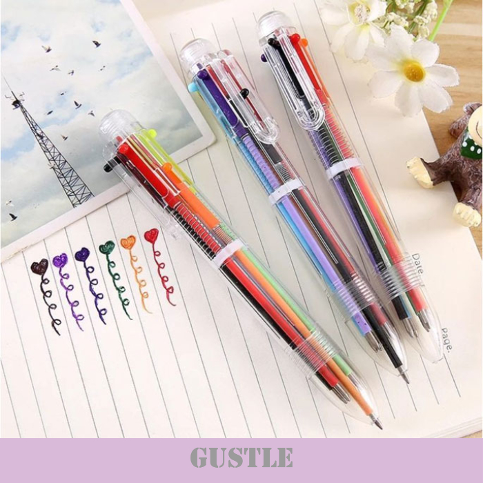 

Pulpen Multi Color - Pulpen Warna-Warni 6 in 1 / Pulpen 6 Warna / Pulpen 6 in 1Multi Color Terbaik Termurah Original