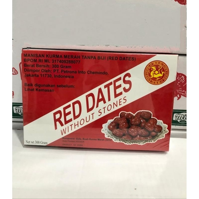 

Chen Liang ji Red Dates Without Stone /Angcuo Merah /Manisan Kurma Merah Tanpa Biji 300gr