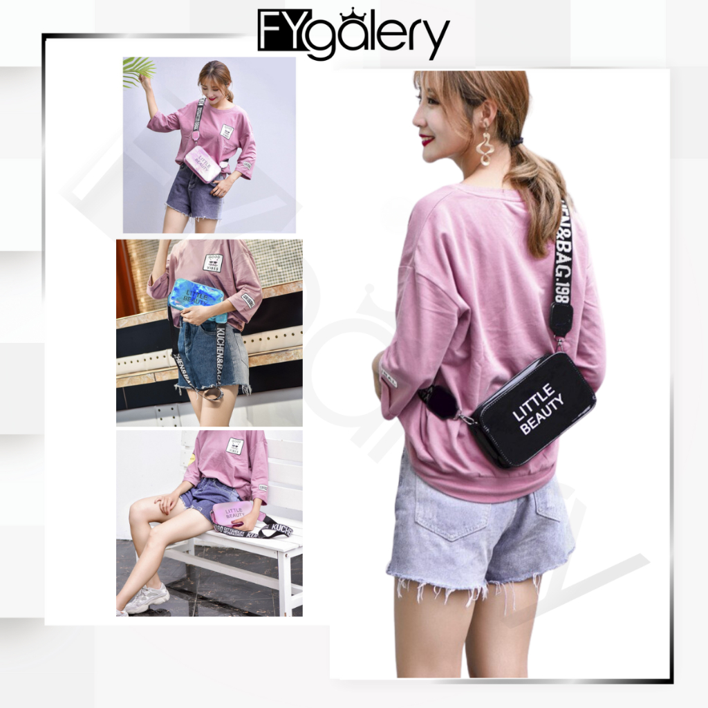 FYGALERY FYG1257 Tas Selempang Hologram Tas Fashion Wanita Sling Bag Murah