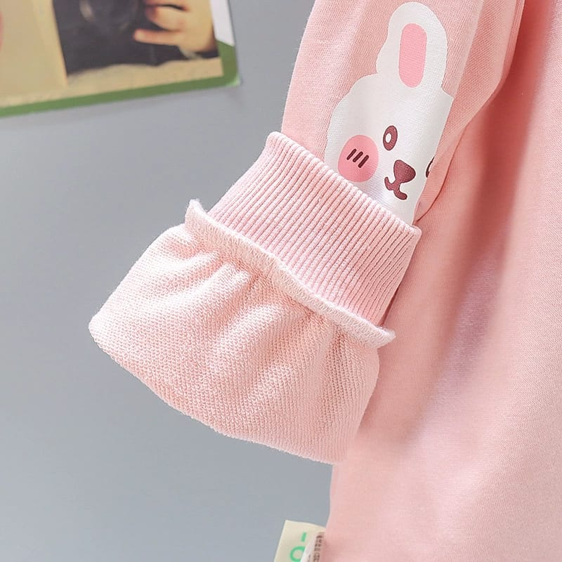 Setelan baju anak perempuan lucu motif RABBIT BAG usia 6 bulan - 5 tahun / pakaian baby sweater adem