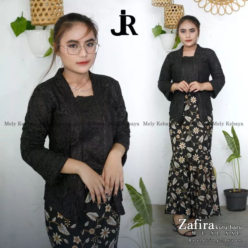 Kebaya Kutu Baru Brukat Modern - Baju Kebaya Atasan Setelan Rok Duyung / Mermaid - Setelan Kebaya Un