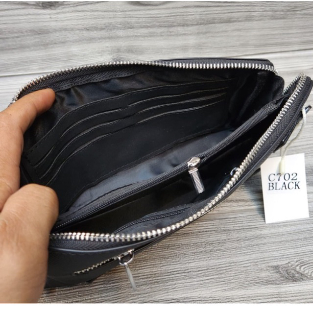 Clutch Handbag LCoste 702 Pria/Wanita Lock Sandi import Premium quality