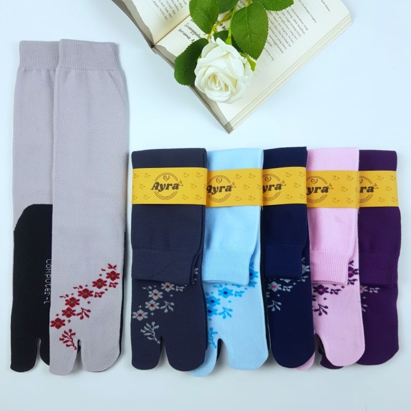 Kaos Kaki Jempol Motif Bunga Melati Ayra