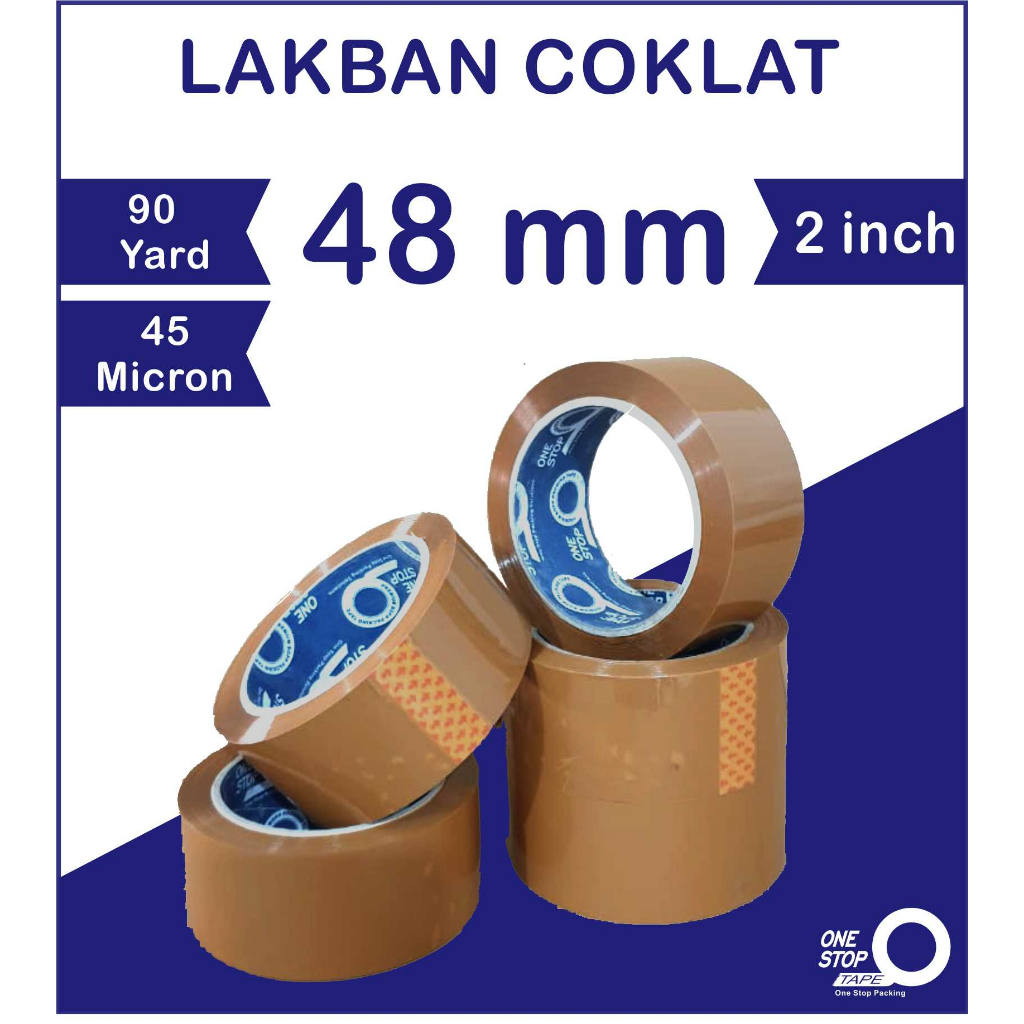 

2 inchi Lakban OPP Tape / Lakban Bening Onestop Tape 90 Yard x 48mm