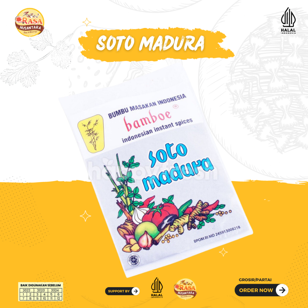 

BUMBU SOTO MADURA INSTAN BAMBOE 22G RASA NUSANTARA