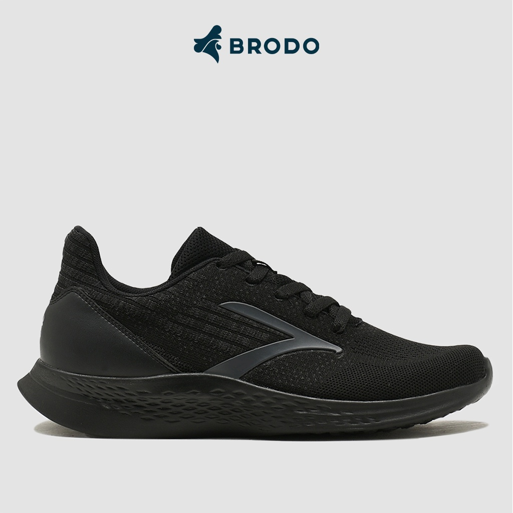 BRODO Active Dasher Full Black Original Sepatu Sneakers Hitam Pria