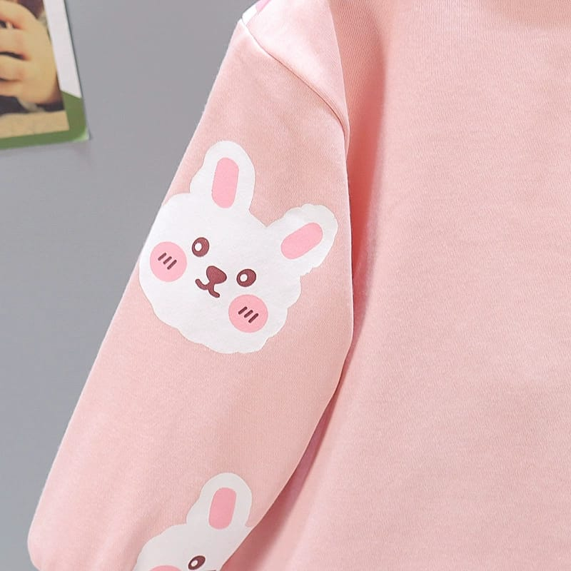 Setelan baju anak perempuan Motif RABBIT BAG usia 6 bulan - 5 tahun / Pakaian bayi lucu Import ala korea