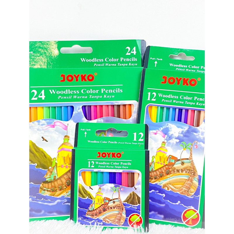 

Joyko Pensil Warna ukuran kecil-sedang-besar / Pensil warna joyko / Pensil 12 Warna