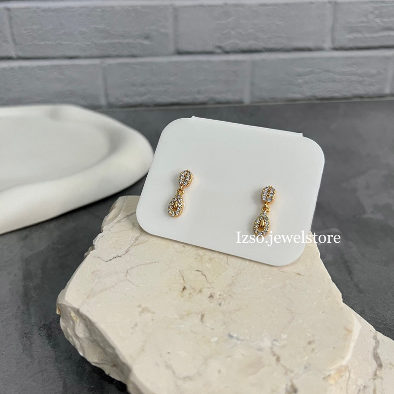 Izso Anting Castelle Earring Anti Karat Anting Tusuk Simple Elegant Look