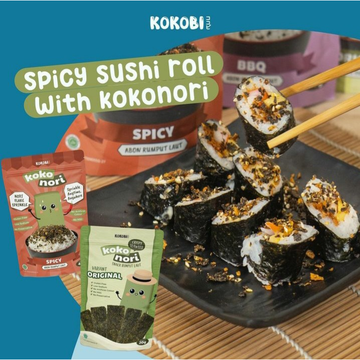 ABE FOOD KOKOBI KOKO NORI ABON RUMPUT LAUT 40GR | NORI TABUR NON MSG