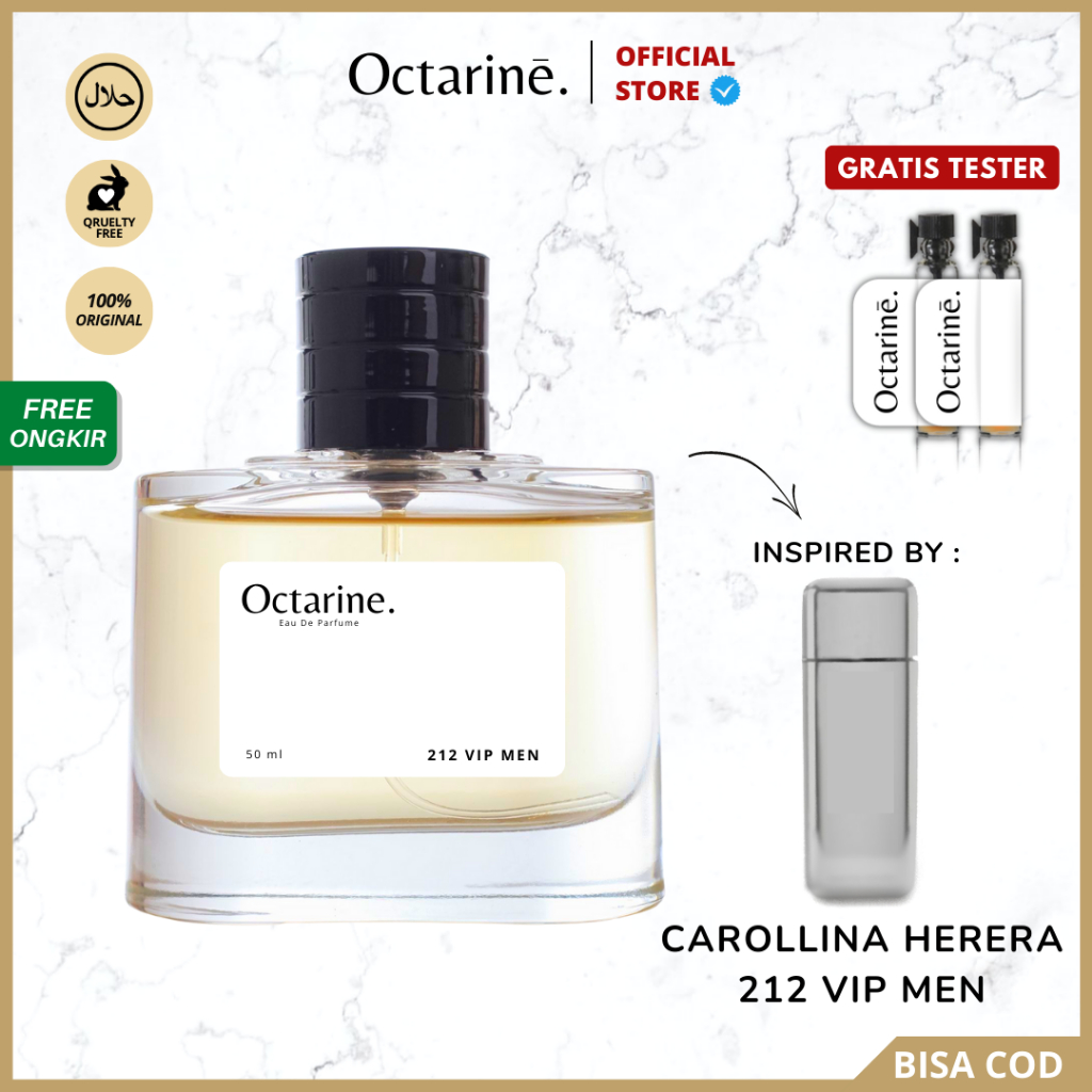 Octarine - Parfum Pria Tahan Lama Aroma Fresh Maskulin Inspired By 212 VIP MEN | Parfume Perfume Farfum Minyak Wangi Cewek Cowok Murah Original