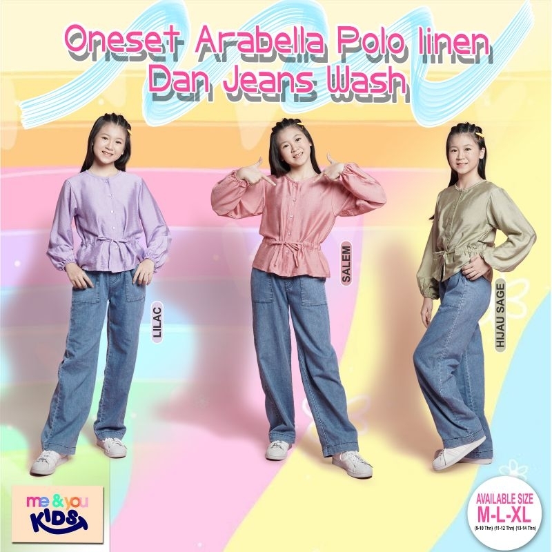 ONE SET ARABELA POLO LINEN BY ME & YOU KIDS