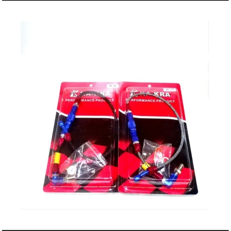 (CUCI GUDANG) COD SELANG REM PSI SERAT 90cm DEPAN 60cm BELAKANG HONDA YAMAHA UNIVERSAL