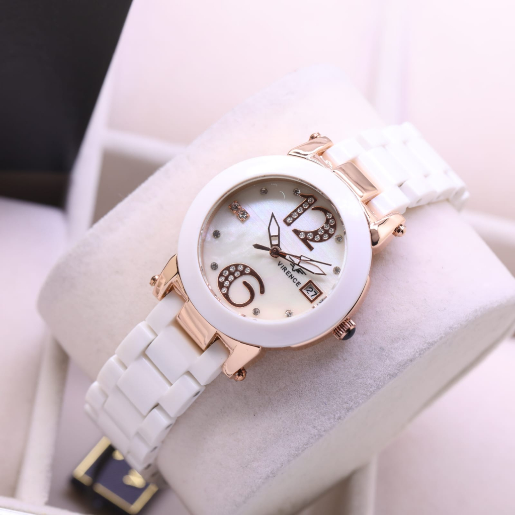 JAM TANGAN WANITA FASHION LS030 RANTAI MIKA TANGGAL AKTIF