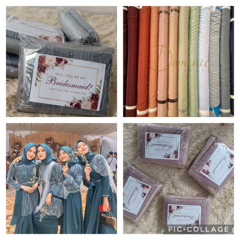 Langsung Kirim Free Paperbag Paket Bridesmaid Kain Seragam Nikahan