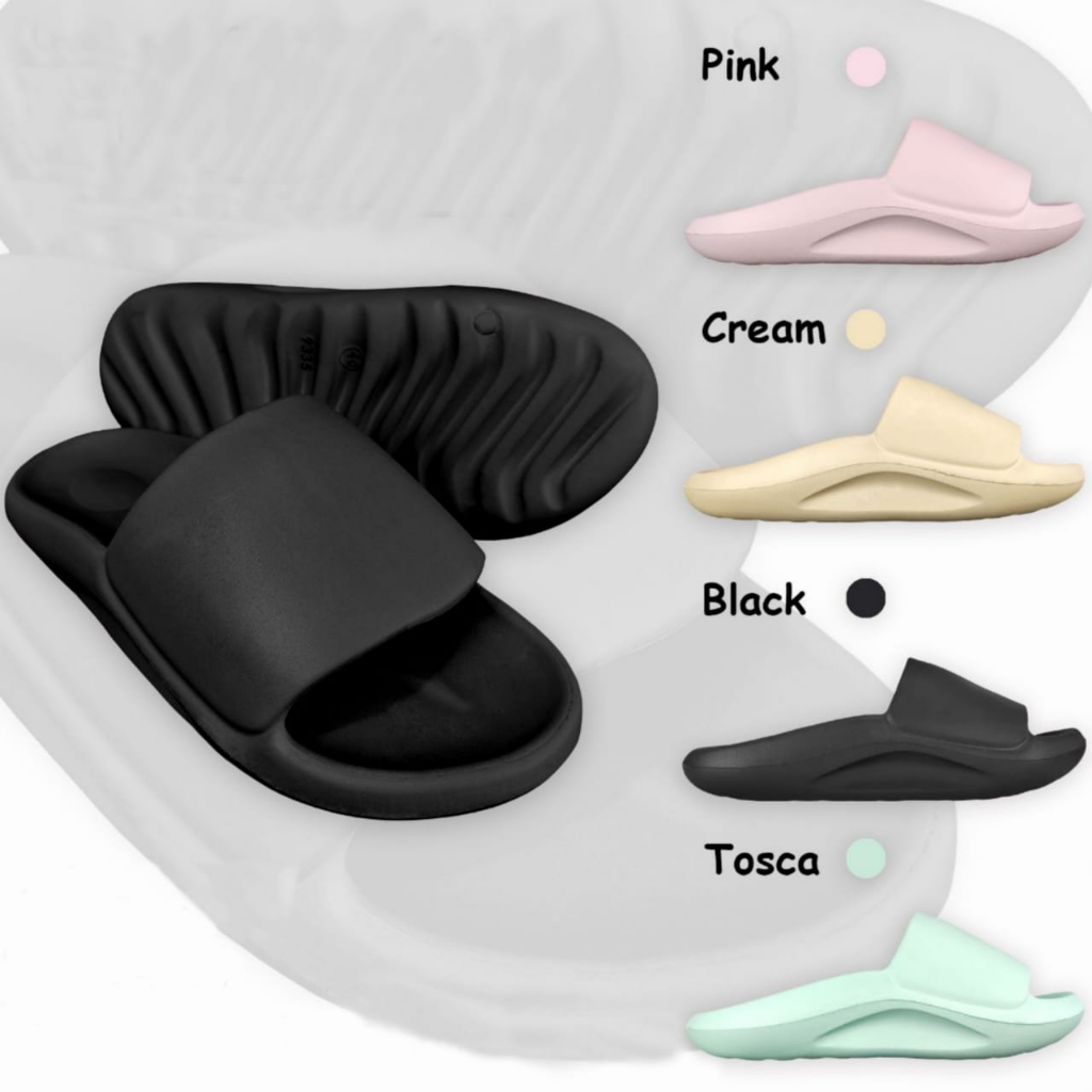 Flow Sandal Wanita Slip On Ringan Elastis Anti Slip Cassual Harian