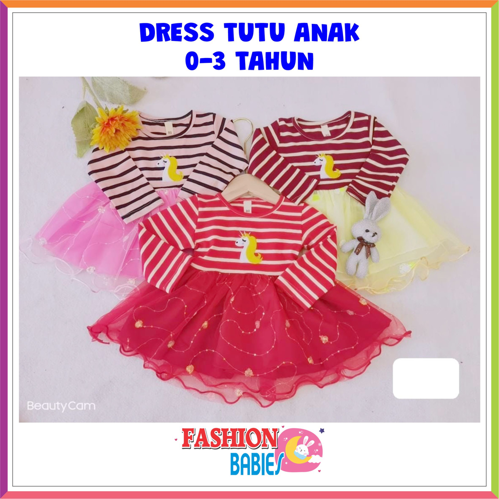 DRESS IMPORT TUTU LENGAN PANJANG / ROK BAYI PEREMPUAN / BABY GIRL DRESS ❤ FashionBabies ❤