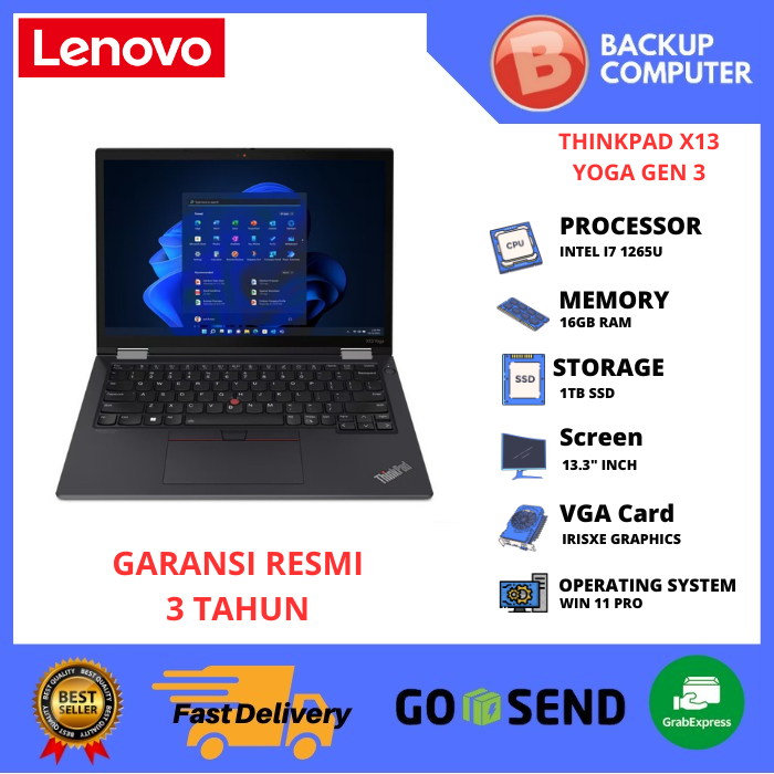 LAPTOP LENOVO THINKPAD X13 YOGA Gen 3 21AW0054ID