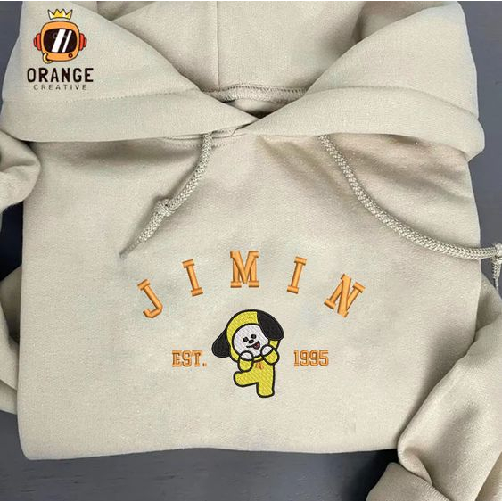 Hoodie bordir JIMIN Cream BTS Embroidery Kpop army korean