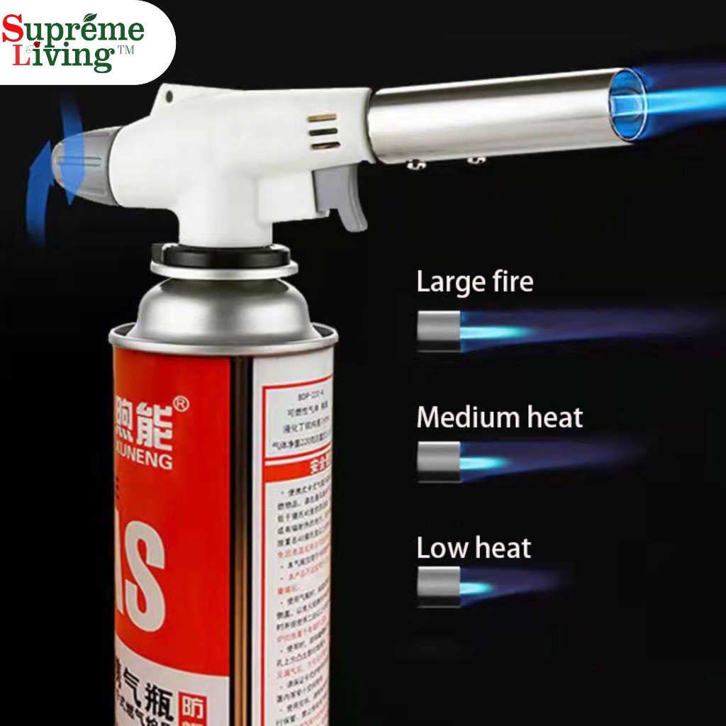 Kepala Flame Gun BBQ White Portable Gas Blow Head Torch Gun