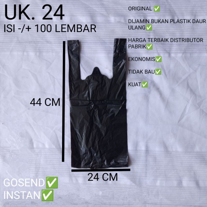 Kantong plastik KEPIK ORIGINAL Ukuran 24 keresek Kresek belanja HD