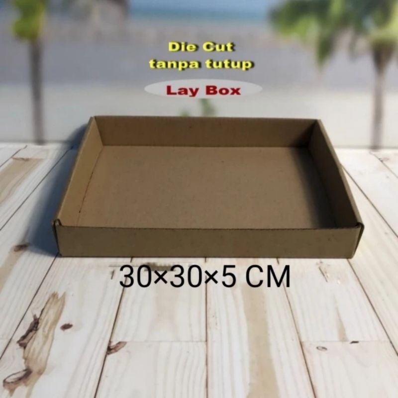 

KARDUS/KARTON/BOX Uk. 30×30×5 MODEL NAMPAN..TANPA TUTUP..