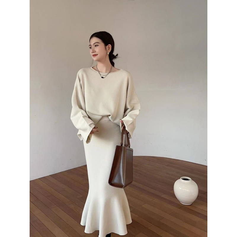 Merlyn Knit One Set / Baju Setelan Rok Rajut Wanita