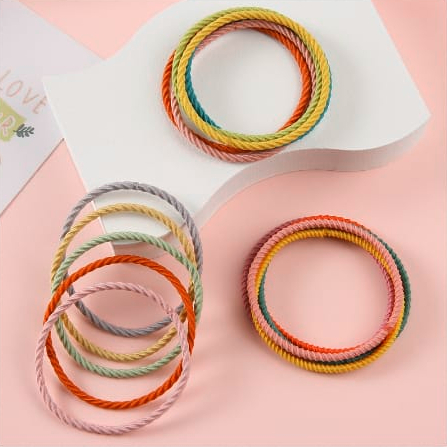 DHIO - Set Karet Isi 5 / Ikat Rambut Fashion 5 in 1 / Karet Rambut Elastis / Kunciran Rambut / Hairband