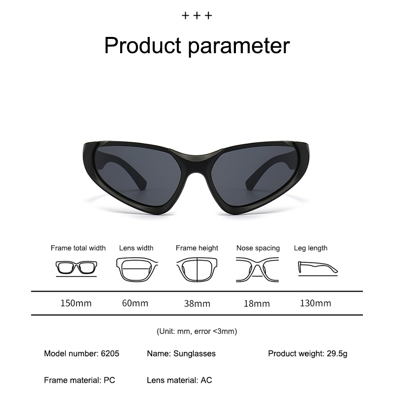 Kacamata Steampunk Hitam Y2K Bersepeda Cyberpunk Setengah Bingkai Hip Hop Punk Gaya Retro Eropa Olahraga Wanita Dan Pria