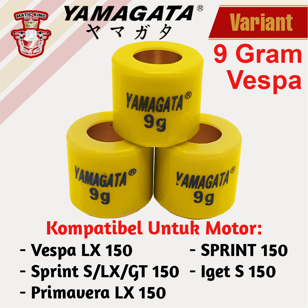 Roller Vespa Sprint LX Primavera igets 150 S150 3V 2V 1917 8 sd 15 gram 3 Butir Yamagata