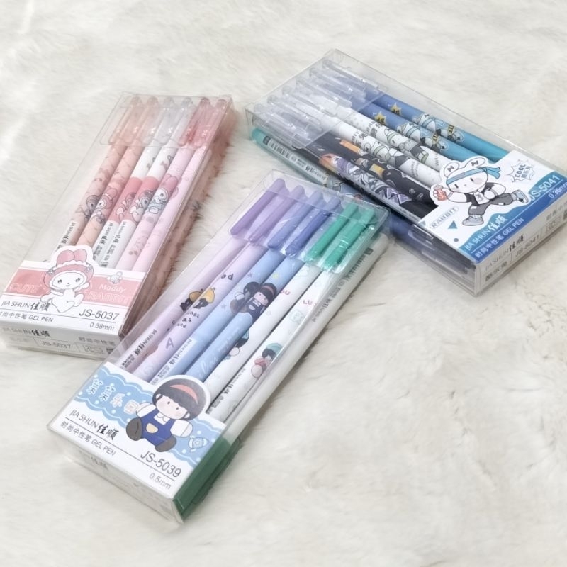 

Pulpen Gel Jia Shun Gel Pen 1 Set Isi 12 Pcs