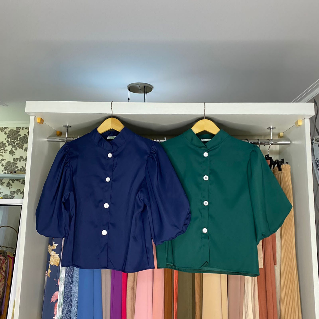 Blouse Polos Lengan Balon BKK