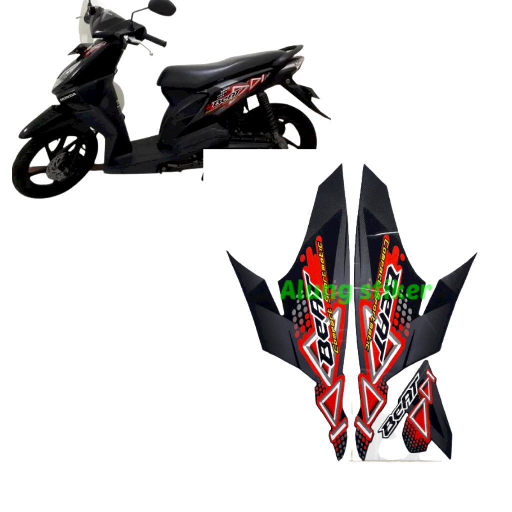 STIKER STRIPING MOTOR BEAT KARBU 2011 HITAM