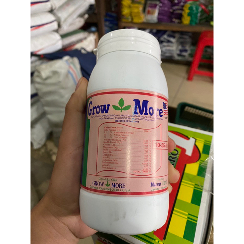 Pupuk npk growmore 10-55-10 isi 454 gram