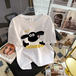 Kaos Baju Raglan Wanita Korean Style Little Black Sheep Baju Oversize Wanita Baju Atasan Wanita