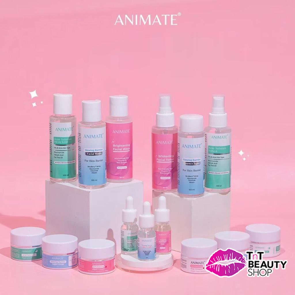 RM | ANIMATE Whitening Series 5in1 - Acne Solution Series 5in1 - Glowing Barrier Series 5in1 - Paket Set Skincare BPOM