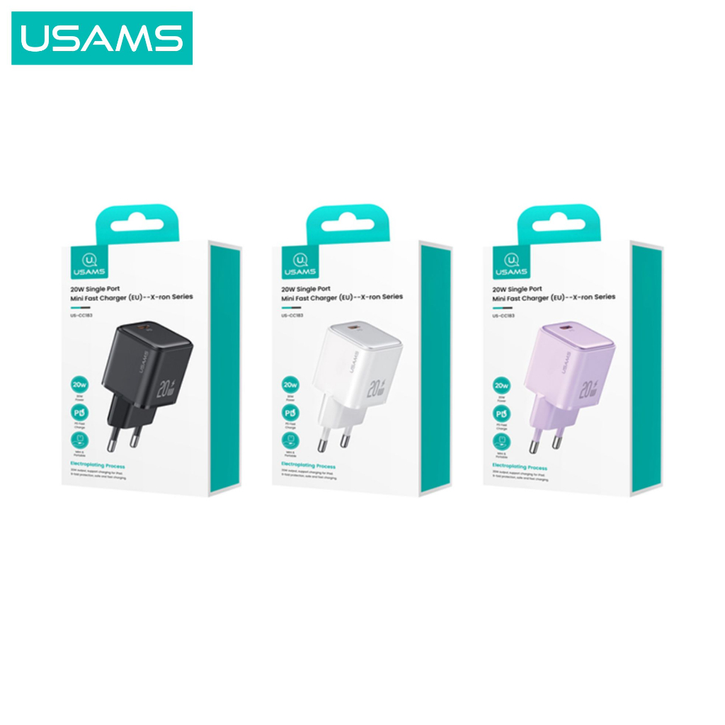 USAMS X-ron Adapter Fast Charger Single Port PD20W